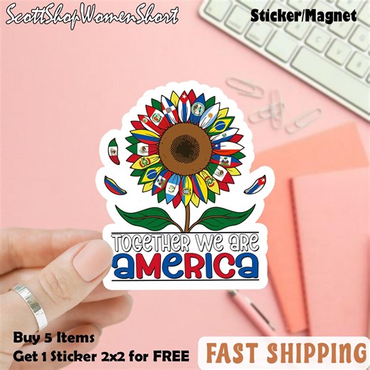 Together We Are America Sticker, Unity Quote Decal, Latino Pride Vinyl, Inspirational Music Fan Laptop Car Sticker - Etsy