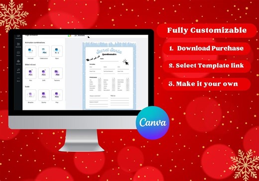 EDITABLE Secret Santa | Staff Fun | Workplace Holiday | Secret Gift Exchange | Instant Pdf CANVA - Etsy