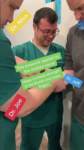 Your thumb and index finger weakness could be caused by a median nerve entrapment at pronator teres