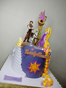 117K views · 4.7K reactions | Alipin ng salapi...蠟 #customizedcake #rapunzel #rapunzelcake #simpledesign #cakedesign #videotutorial #indaypanaderagelyn | Inday Panadera Gelyn | Facebook