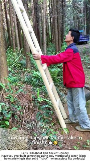 Traditional Wooden Ladder – Mortise & Tenon Joinery