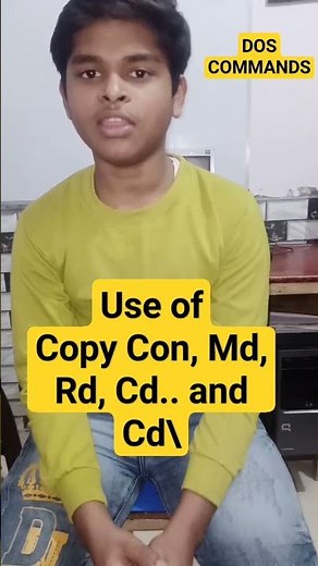 Copy Con, Md, Rd, Cd & Cd.. commands in DOS | Use of DOS COMMANDS #computer #youtubeshorts