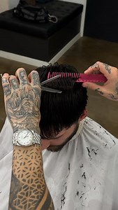 Thinning scissor over comb Artero thinning scissors supplied by @chrisandsonsuk | Samuel Anthony Bentham