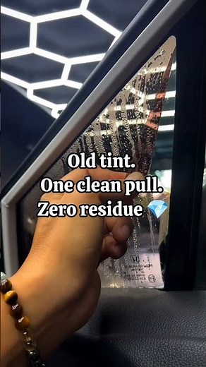 Most Satisfying Tint Removal You'll Ever Watch — Old Quarter Window Tint Comes Off in One Pull