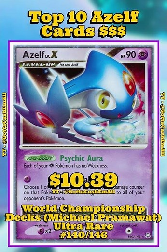 ✨ Top 10 RAREST Azelf Pokémon Cards EVER! (Most Valuable Azelf Cards) #pokemon #top10 #tcg