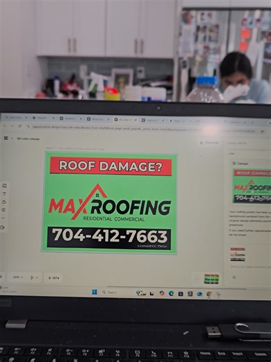 Max Roofing NC. new yard sign design. | roofing
