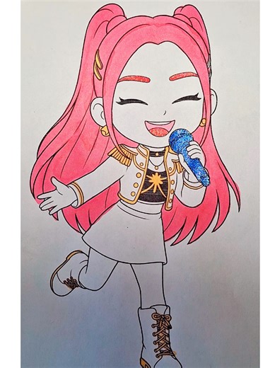 K-Pop Demon Hunters Coloring: Mira's Art