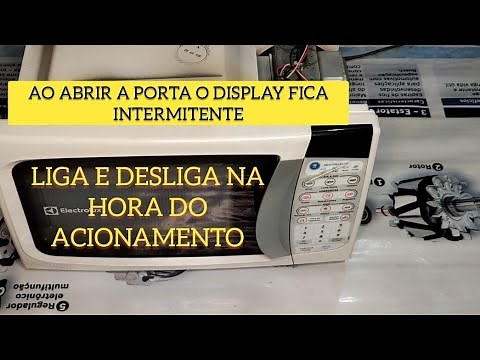 MICROONDAS DESLIGA NA HORA DO ACIONAMENTO E FICA LIGANDO E DESLIGANDO AO ABRIR A PORTA, RESOLVIDO 1$