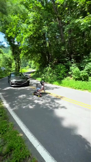 The speed on this downhill is insane 😳#DownhillSkateboarding #Skateboarding #ExtremeSports #AdrenalineRush #GoPro