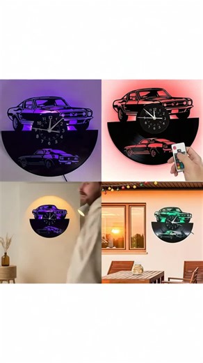 Classic Car Pattern Wall Clock, USB Rechargeable Round Design, Ideal for Home & Office Decoration, Unique Gift Idea for Car Enthusiasts #roomdecor #wallartdecor #vintagewatch #walldecoration #zgalleriedecor #ledscreendisplaywall #uniquehomedecor #alliwatchforchristmas #consoletabledecor #funhomedecor