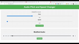 Node.js Fluent-FFMPEG Audio Pitch & Speed Changer With Live Preview in Browser Using Express