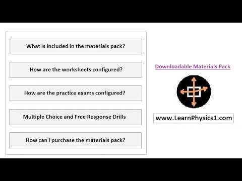 Downloadable Materials Pack (AP Physics 1, LearnPhysics1.com, Multiple Choice and Free Response)