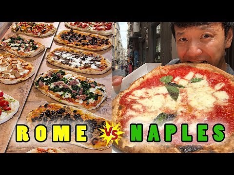 BEST PIZZA in ITALY! NAPLES Pizza vs. ROME Pizza!