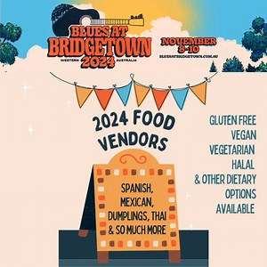 This Year we have a HUGE line up of food vendors for the 2024 street party. Check them out below ! @Amorellow @bintang Lima Canarian Cuisine @casablanca moroccan cuisine @charlies pizza Churros Delicious @eandmdoughnuts Early Birdie Van Fogs Dogs Food Club WA Fortune Supplies Lola's Biggest Handmade Spring Rolls Hooked Up Fish and Chips @hungrybrowncow @juicestationaustralia @mai tardi gelato Islander Malays @mavis and me coffee McClare's Baked Spuds Merrifield Range, Donnybrook Mr Soft and Scoo