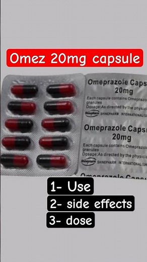 Omeprazole capsule 20 mg 💊 uses | omez capsule | pharmacy education | #uses #omez #capsule #shorts
