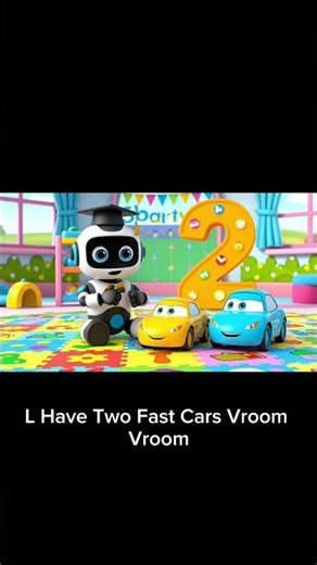 Learn Number 2 with Smarty Bot! 🚗🚗 | Counting for Kids #ai #kidslearning #animation