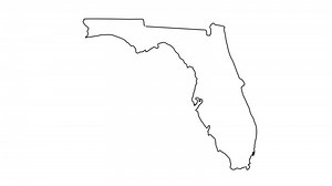 Download animated sketch of a map of the state of Florida for free