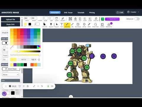 Annotation tool - annotate images - circle tool autonumbering