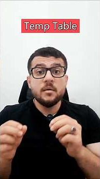 ازاي اعمل جدول مؤقت في قواعد البيانات #dataengineering