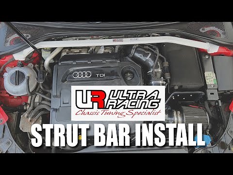 UltraRacing Front Strut Bar Install & Test Drive | Audi A3 8V 2.0 TDI Build | Ep. 10