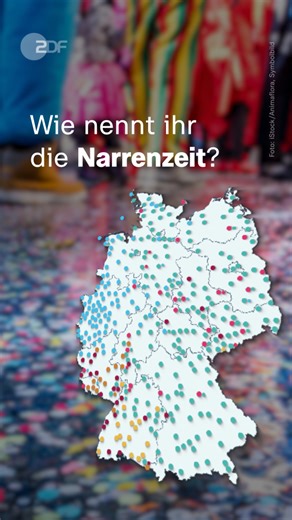 Fasching, Karneval, Fastnacht: In Deutschland wird die Narrenzeit je nach Region unterschiedlich genannt – unsere Karte gibt dazu einen Überblick. #Karneval #Fastnacht #Fasching #Narrenzeit #Sprache #DataViz #ZDFheute | ZDF heute