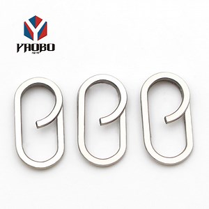 [Hot Item] Customize Shaped Polished Flat Keychain Key Blank Split Ring for Keys