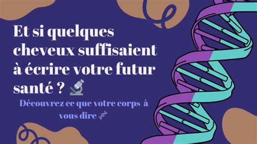 🔬 Test Épigénétique : votre santé commence ici 🧬 Et si quelques cheveux suffisaient à changer votre approche du bien-être ? Grâce au test épigénétique, nous analysons votre équilibre intérieur de manière simple, rapide et précise. À partir des résultats, je vous propose un programme personnalisé sur 90 jours pour optimiser votre vitalité, renforcer votre santé et agir en prévention. ✨ Parce que vos gènes ne sont pas une fatalité : vous avez le pouvoir d’influencer votre futur santé. 📩 Prêt(e)
