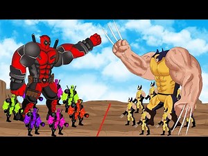 Evolution of Wolverine vs Evolution of Color Team Deadpool [2025] | SUPER HEROES MOVIE ANIMATION