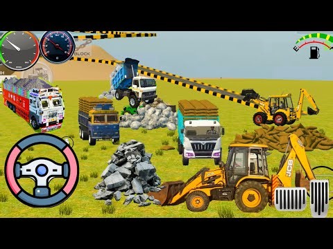 Drive jcb and unloading stone from damper track in game