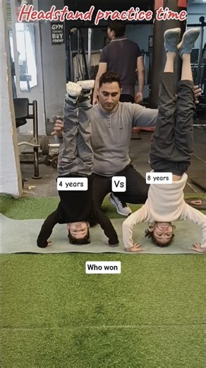 who won ✌️ Headstand challenge 🔥 @Singhfitness1111