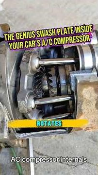 The Genius Swash Plate Inside Your Car’s A/C Compressor 🚗 🚘 #automechanic #mechanical #mechanics
