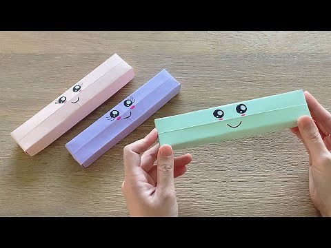 Easy Origami Box / How to make a paper Pencil box