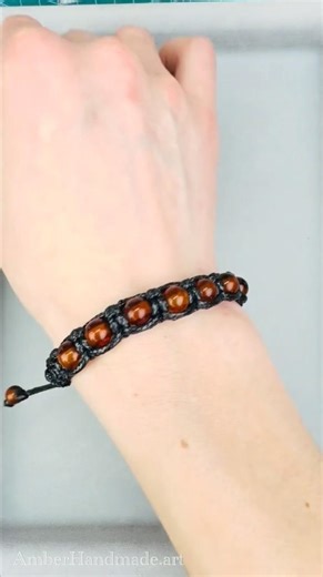 Handmade Baltic Amber Bracelet | Bracelet Making Process #Shorts