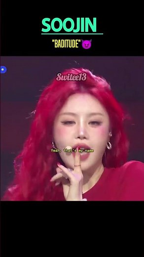 SOOJIN | "BADITUDE"😈 | LYRICS 🔥 #foru #fyp #dance #trend #soojin #kpop #fyp #lyrics #viralvideo #v