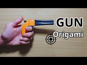 Origami Gun | Paper Gun No Glue Easy Origami Land Tutorial | How To Make A Paper Gun Step By Step!