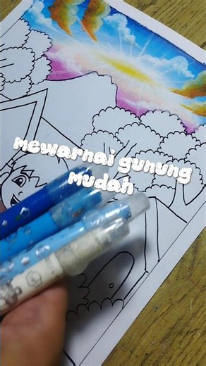 Mewarnai Gunung yang Mudah dan Bagus