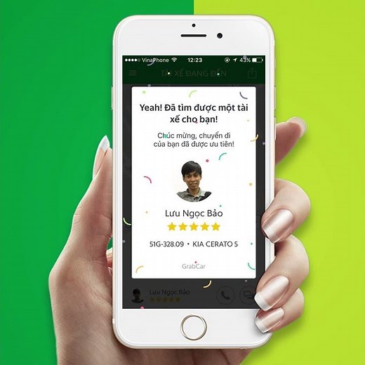 Hướng dẫn đặt xe trên giao diện Grab