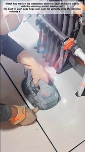 Smart Tile Installation with Laser-Guided Vibrating Suction Tool! #shorts