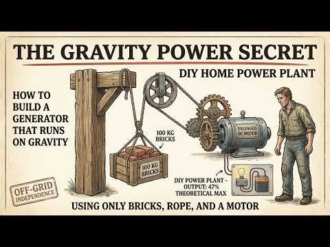 How to Build a Generator That Runs on Gravity — Using Only Bricks, Rope, and a Motor