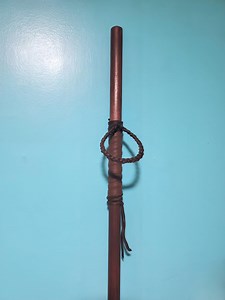 Handmade Hickory Hiking Staff With Leather Grip, Customizable Length and Tip, Wrist Strap & Optional Rubber Tip. - Etsy