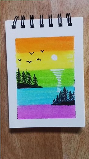 Easy drawing with oil pastel colors | Oil pastel drawing for beginners step-by-step #oilpainting