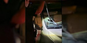 Spear crashes through Texas woman’s car while she’s driving