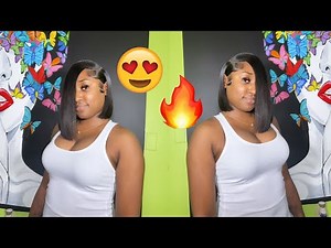 NATURAL LOOKING BOB WITH A CLOSURE TUTORIAL