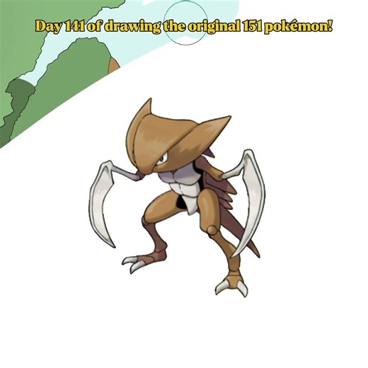 Day 141 of drawing the original 151 pokemon! #pokemon #pokémon #artist #art #kabuto #kabutops #shell