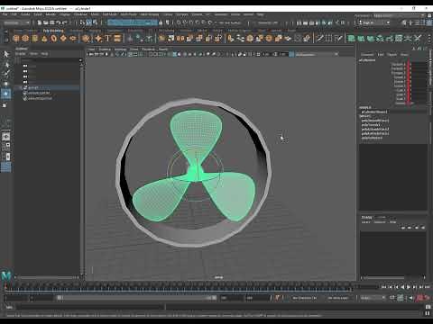 3D Modeling and Animating a Fan/Propeller in Autodesk Maya