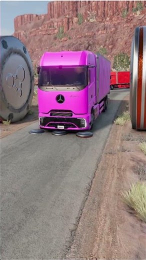 Trucks vs BOLLARD #beamngdrive
