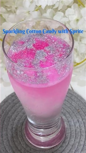Sparkling Cotton Candy With Sprite #youtube #foodie #recipe #money #sprite #mocktail #easyrecipe