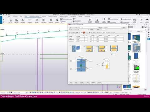 Modeling a Warehouse in Tekla Structure | Part-17 | Create Beam End Plate Connection