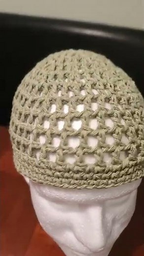 Crochet mesh skull cap