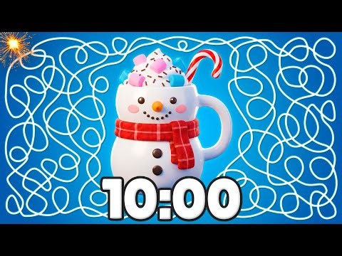 10 Minute [WINTER] Snowman Hot Chocolate Timer ☕❄️ | Countdown Surprise!